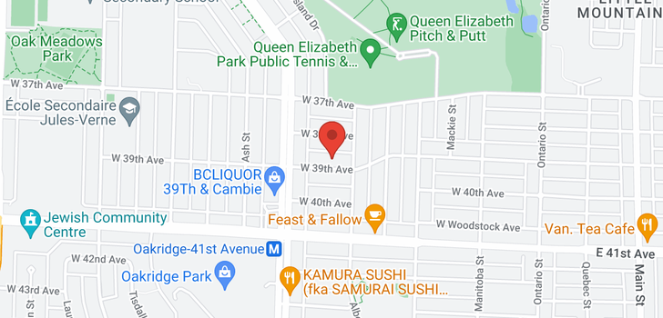 map of 437 W 39TH AVENUE